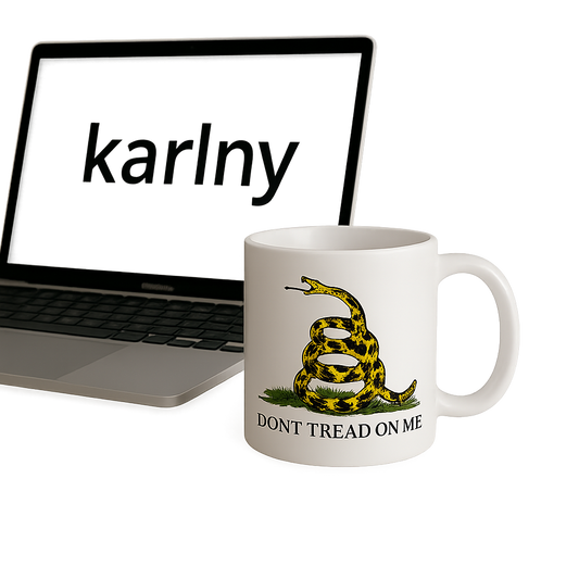 Don't Tread on Me Yellow Ceramic Mug | Gadsden Flag Coffee Cup | Patriotic Gift